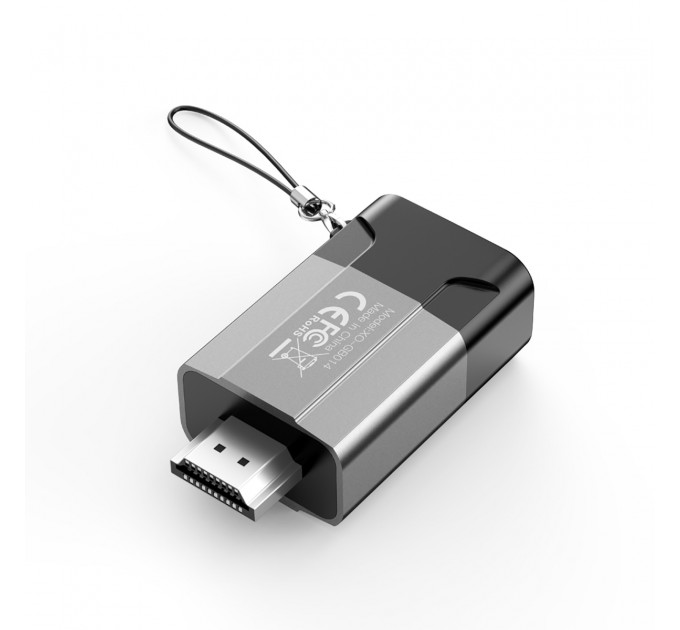 XO Адаптер XO HDMI - VGA (M/F), Black/Grey (GB014-HDMIVGA.tranish)