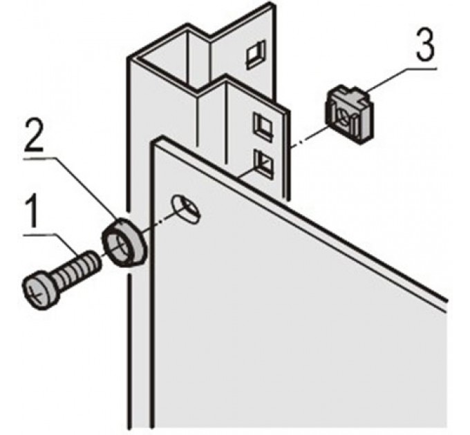 CSV Комплект кріплень гвинт+гайка+шайба (комплект 4 шт.)