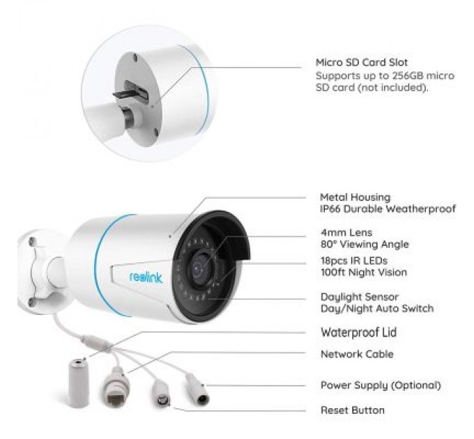 Reolink Камера відеоспостереження Reolink P320 (2.8)