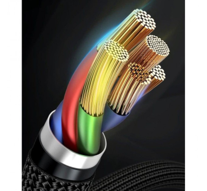 Baseus Дата кабель USB-C to Lightning 1.0m 18W 2.1A Cafule Black-Grey Baseus (CATLKLF-G1)