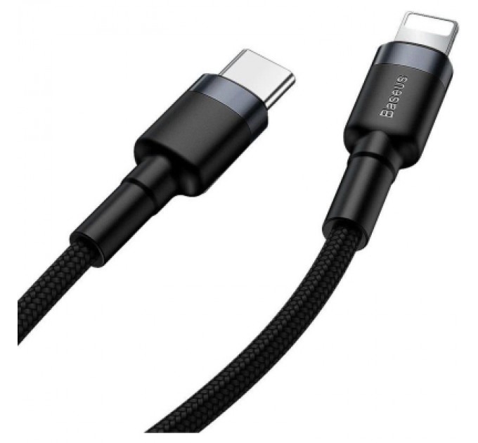 Baseus Дата кабель USB-C to Lightning 1.0m 18W 2.1A Cafule Black-Grey Baseus (CATLKLF-G1)