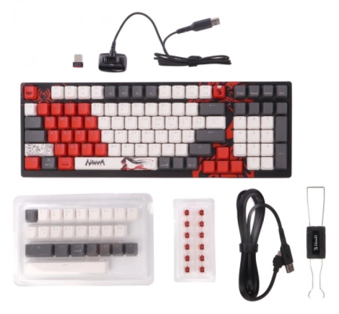 A4Tech Клавіатура A4Tech Bloody WS98 Wireless/Bluetooth/USB Naraka (4711421001106)