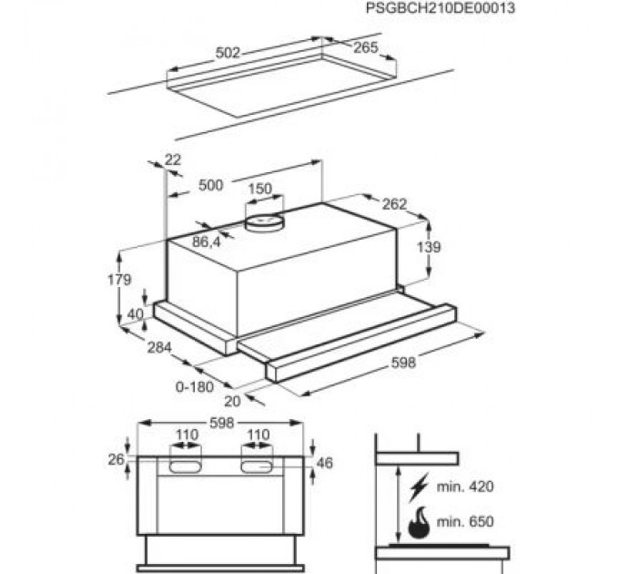Electrolux Витяжка кухонна Electrolux LFP326S