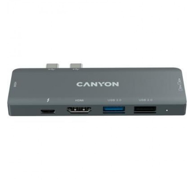 Canyon Порт-реплікатор Canyon 1*Type C PD100W+2*HDMI+1*USB3.0+1*USB2.0+1*SD+1*TF (CNS-TDS05B)