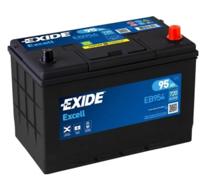 EXIDE Акумулятор автомобільний EXIDE EXCELL 95Ah ASIA Ев (-/+) (760EN) (EB954)