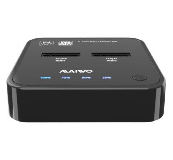 Maiwo Док-станція для накопичувачів Maiwo 2*SATA M.2 SSD Key B/B+M USB 3.1 Gen1 Type-C (K3016SG1)