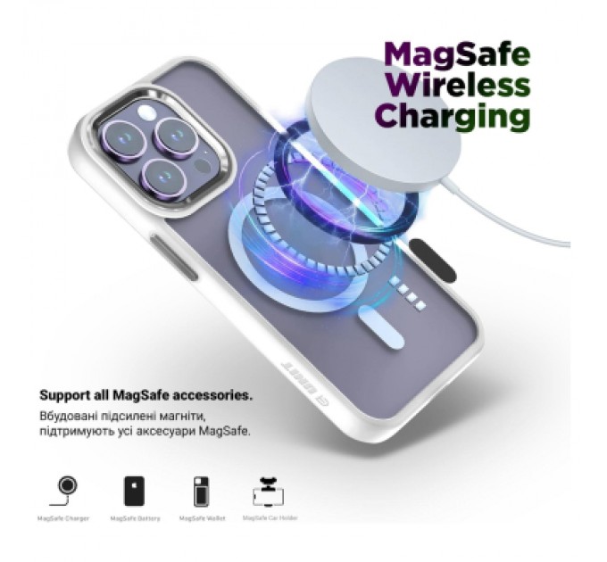 Armorstandart Чохол до мобільного телефона Armorstandart Unit MagSafe Apple iPhone 15 Pro Max Matte Clear Silver (ARM69350)