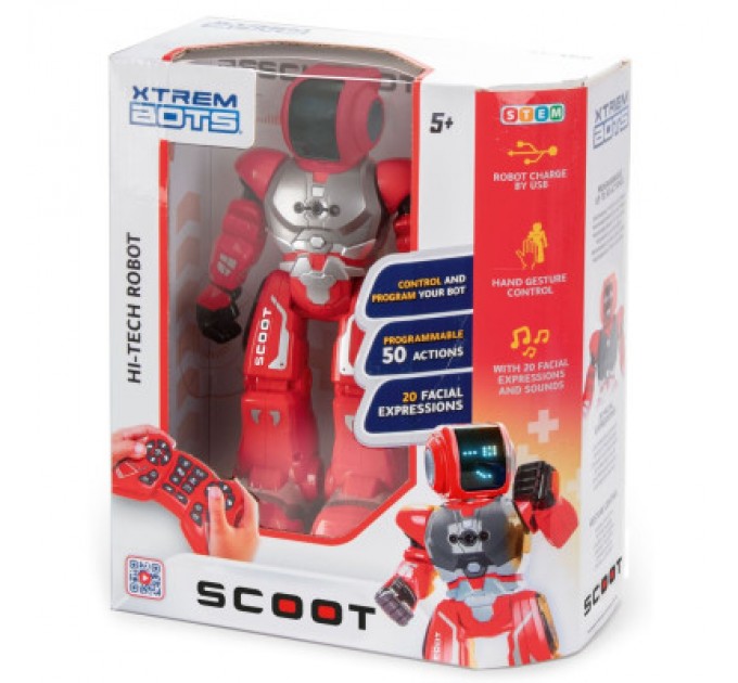 BlueRocket Інтерактивна іграшка BlueRocket Робот-рятувальник Скут STEM (XT3803426)