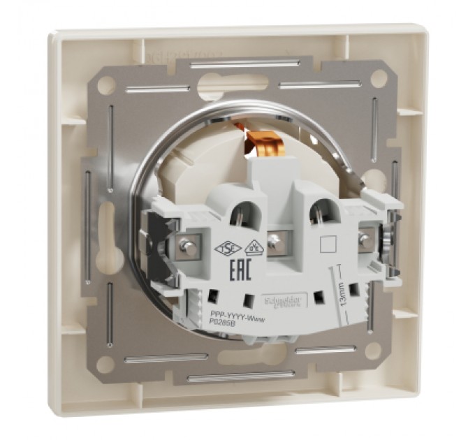 Schneider Electric Розетка Schneider Electric ASFORA з кришкою, крем (EPH3100123)