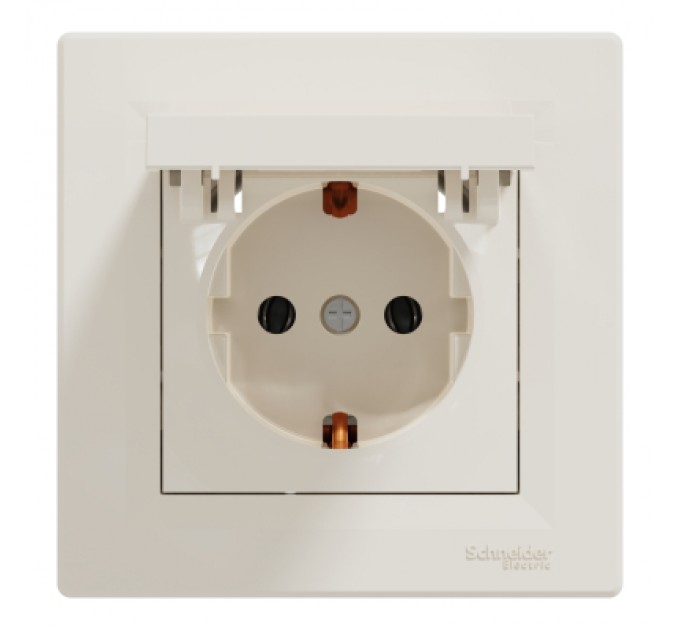 Schneider Electric Розетка Schneider Electric ASFORA з кришкою, крем (EPH3100123)