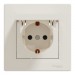 Schneider Electric Розетка Schneider Electric ASFORA з кришкою, крем (EPH3100123)