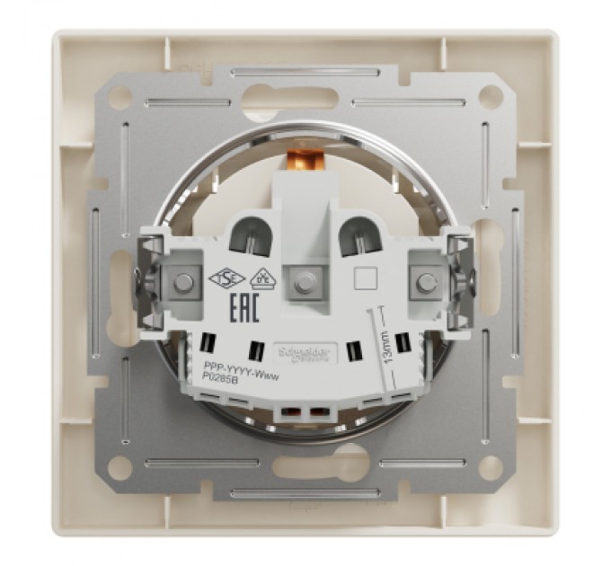 Schneider Electric Розетка Schneider Electric ASFORA з кришкою, крем (EPH3100123)