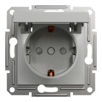 Розетка Schneider Electric ASFORA з кришкою, алюміній (EPH3100161)