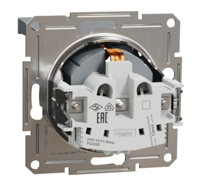 Schneider Electric Розетка Schneider Electric ASFORA з кришкою, сталь (EPH3100162)