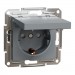 Schneider Electric Розетка Schneider Electric ASFORA з кришкою, сталь (EPH3100162)