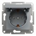 Schneider Electric Розетка Schneider Electric ASFORA з кришкою, сталь (EPH3100162)