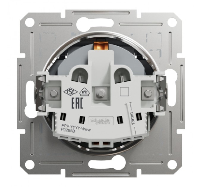 Schneider Electric Розетка Schneider Electric ASFORA з кришкою, сталь (EPH3100162)