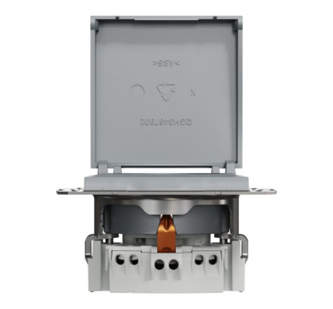 Schneider Electric Розетка Schneider Electric ASFORA з кришкою, сталь (EPH3100162)