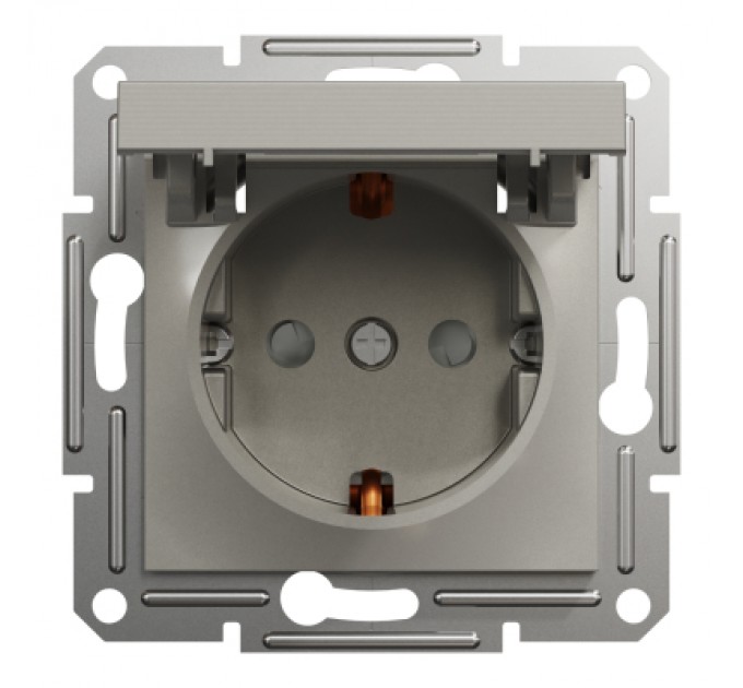 Schneider Electric Розетка Schneider Electric ASFORA з кришкою, бронза (EPH3100169)