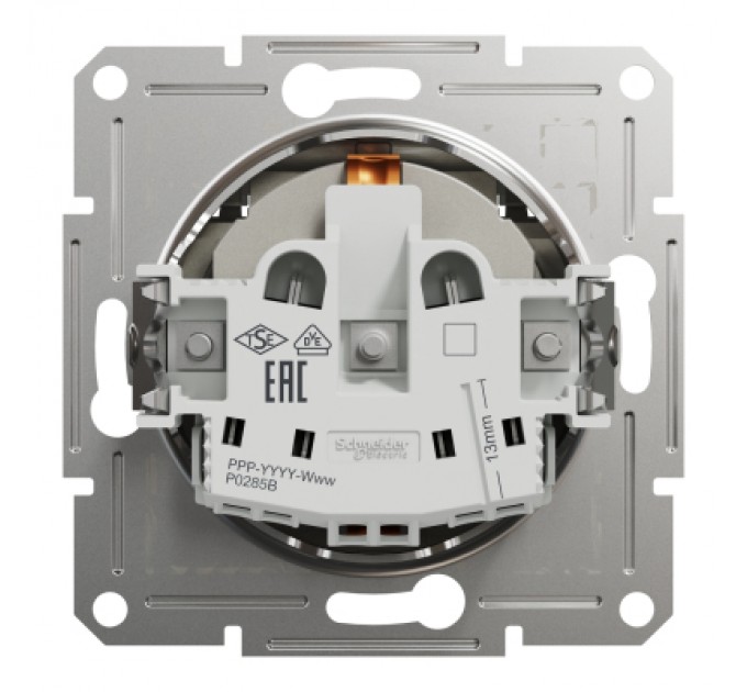 Schneider Electric Розетка Schneider Electric ASFORA з кришкою, бронза (EPH3100169)