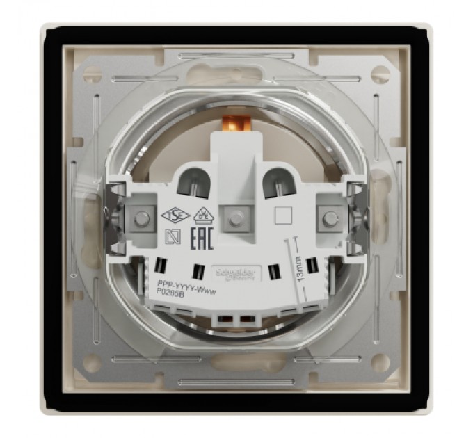 Schneider Electric Розетка Schneider Electric ASFORA з кришкою IP44, крем (EPH3100323)