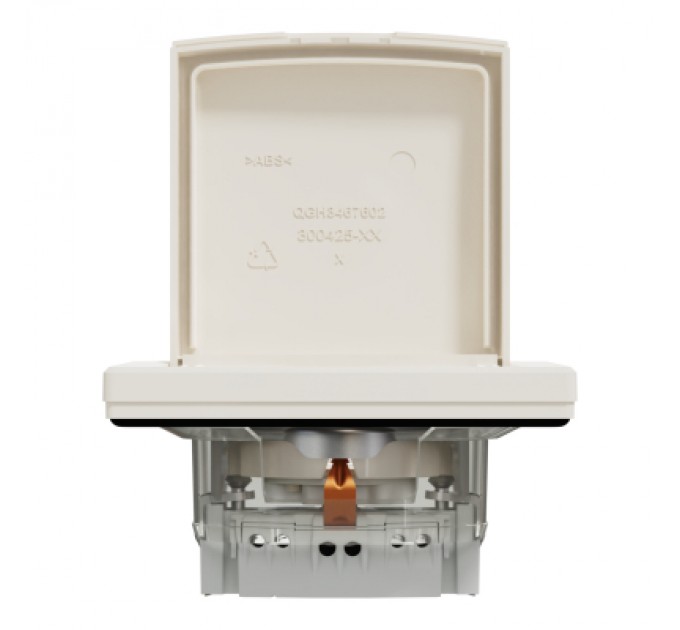 Schneider Electric Розетка Schneider Electric ASFORA з кришкою IP44, крем (EPH3100323)