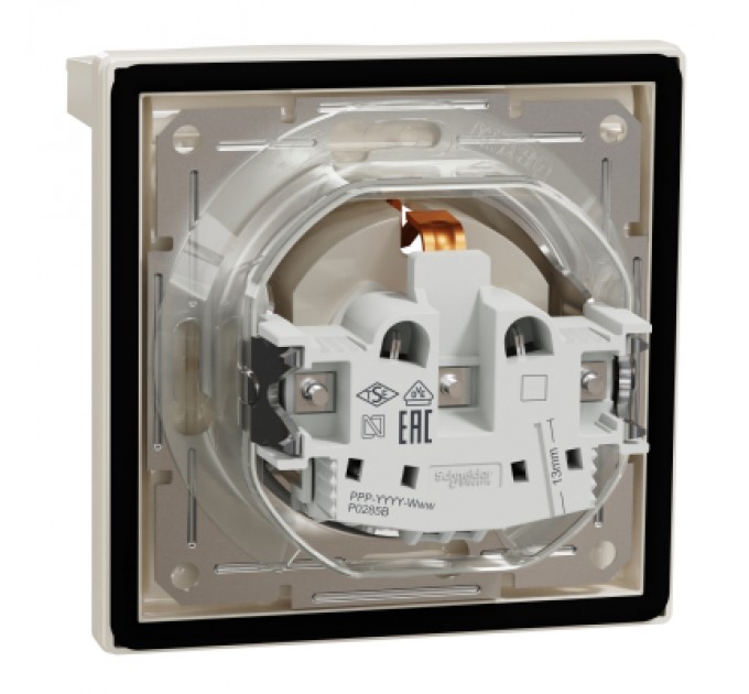 Schneider Electric Розетка Schneider Electric ASFORA з кришкою IP44, крем (EPH3100323)