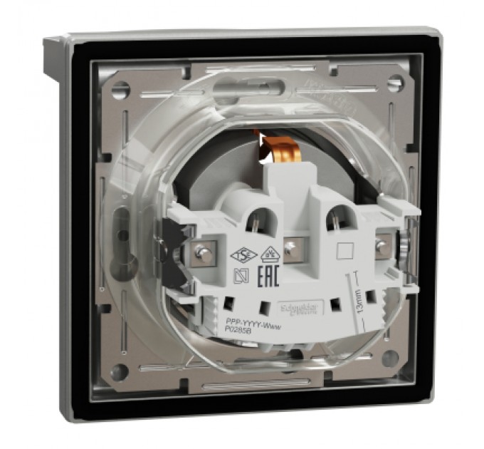 Schneider Electric Розетка Schneider Electric ASFORA з кришкою IP44, алюміній (EPH3100361)