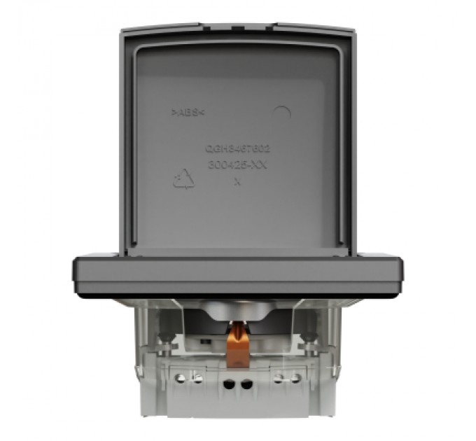 Schneider Electric Розетка Schneider Electric ASFORA з кришкою, IP44, антрацит (EPH3100371)