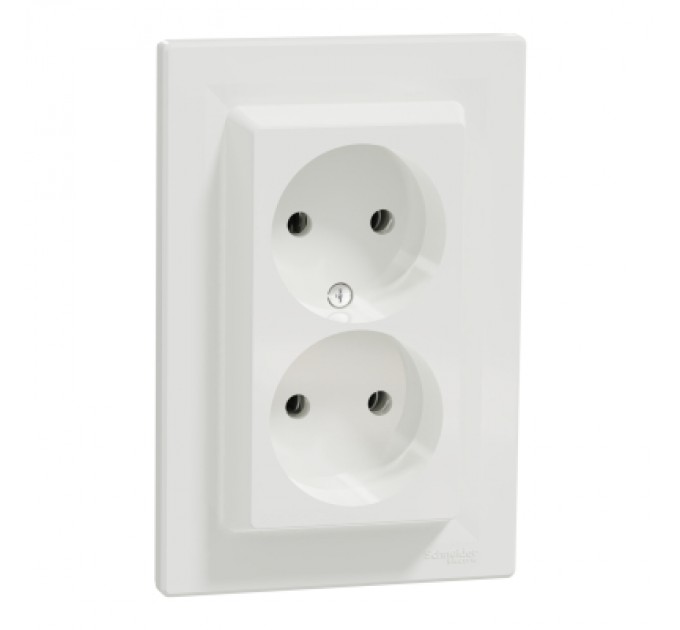 Schneider Electric Розетка Schneider Electric ASFORA без заземлення подвійна біла (EPH9700121)