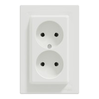 Розетка Schneider Electric ASFORA без заземлення подвійна біла (EPH9700121)