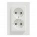 Schneider Electric Розетка Schneider Electric ASFORA без заземлення подвійна біла (EPH9700121)