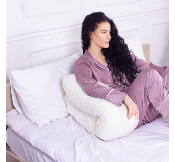 MirSon Подушка MirSon для вагітних і відпочинку Eco Line №8015 U-подібна Creamy (2200006178392)