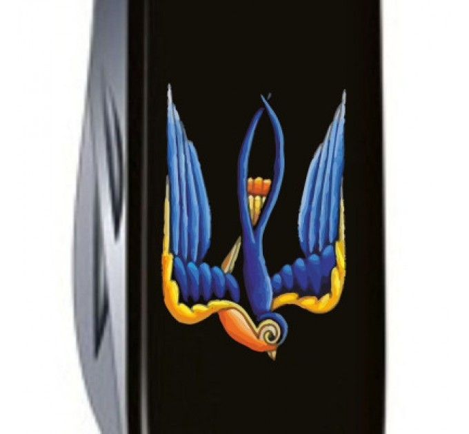Victorinox Ніж Victorinox Huntsman Ukraine 91 мм Чорний Тризуб-Ластівка (1.3713.3_T1230u)