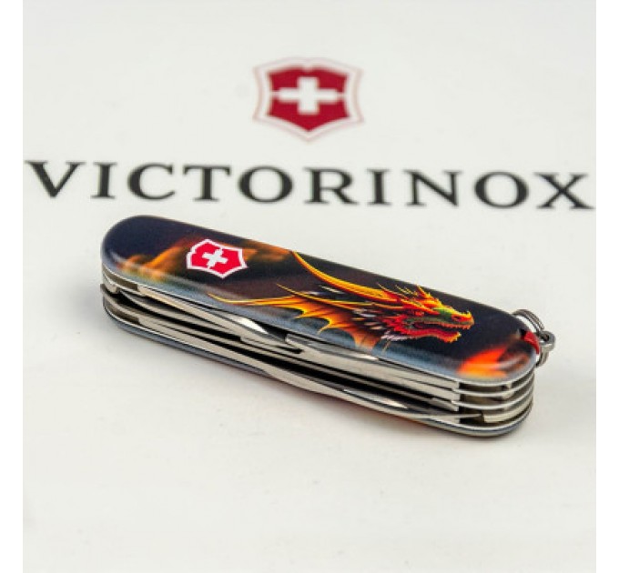 Victorinox Ніж Victorinox Huntsman Zodiac 91 мм Фантастичний дракон (1.3713.3_Z3210p)