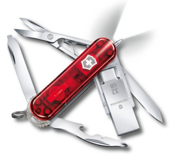 Victorinox Ніж Victorinox Midnite ManagerWork 58 мм LED/USB 3.0/3.1 32 Gb (4.6336.TG32)
