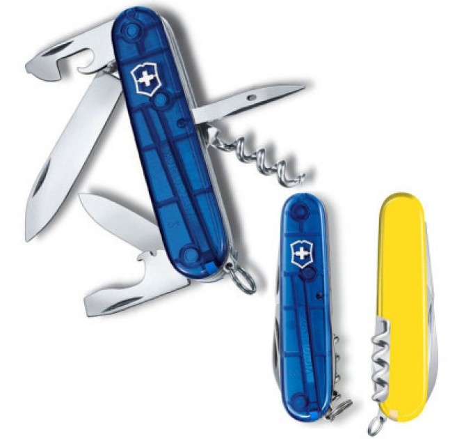 Victorinox Ніж Victorinox Spartan Ukraine 91 мм Синьо-прозорий/Жовтий (1.3603.T2.8)
