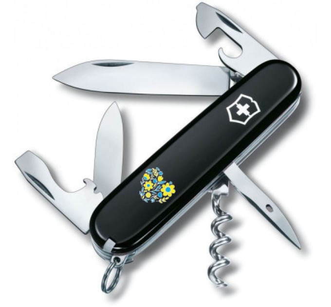 Victorinox Ніж Victorinox Spartan Ukraine 91 мм Чорний Квіткове серце (1.3603.3_T1246u)