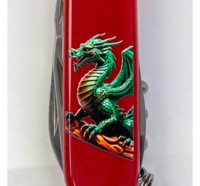 Victorinox Ніж Victorinox Spartan Zodiac 91 мм Зелений дракон на дереві (1.3603_Z3350u)