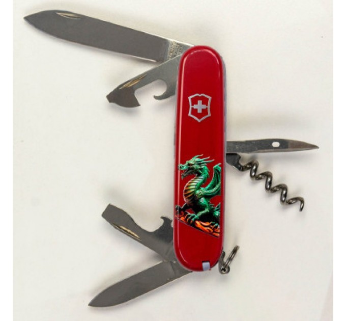 Victorinox Ніж Victorinox Spartan Zodiac 91 мм Зелений дракон на дереві (1.3603_Z3350u)