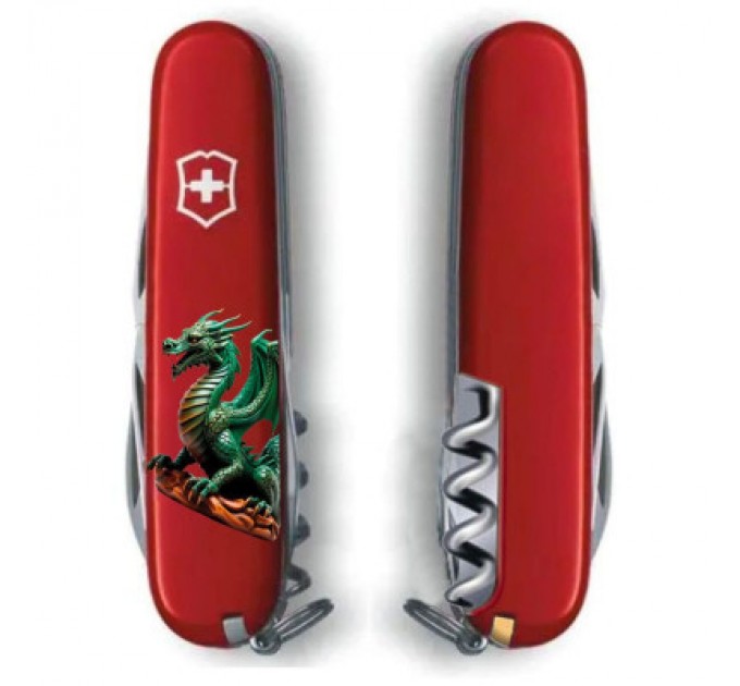 Victorinox Ніж Victorinox Spartan Zodiac 91 мм Зелений дракон на дереві (1.3603_Z3350u)