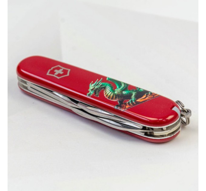 Victorinox Ніж Victorinox Spartan Zodiac 91 мм Зелений дракон на дереві (1.3603_Z3350u)