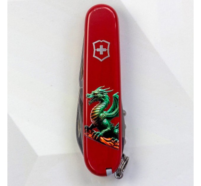 Victorinox Ніж Victorinox Spartan Zodiac 91 мм Зелений дракон на дереві (1.3603_Z3350u)