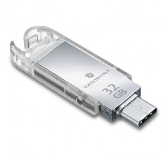 Victorinox Ніж Victorinox VictorinoxWor 58 мм Прозорий червоний USB 3.0/3.1 32 Gb (4.6235.TG32B1)