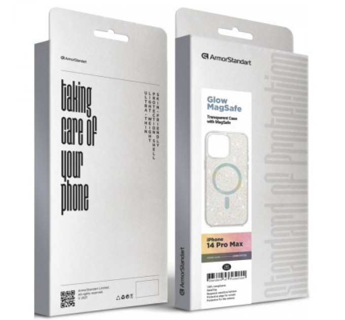Armorstandart Чохол до мобільного телефона Armorstandart Glow Magsafe Apple iPhone 14 Pro Max Transparent (ARM69725)
