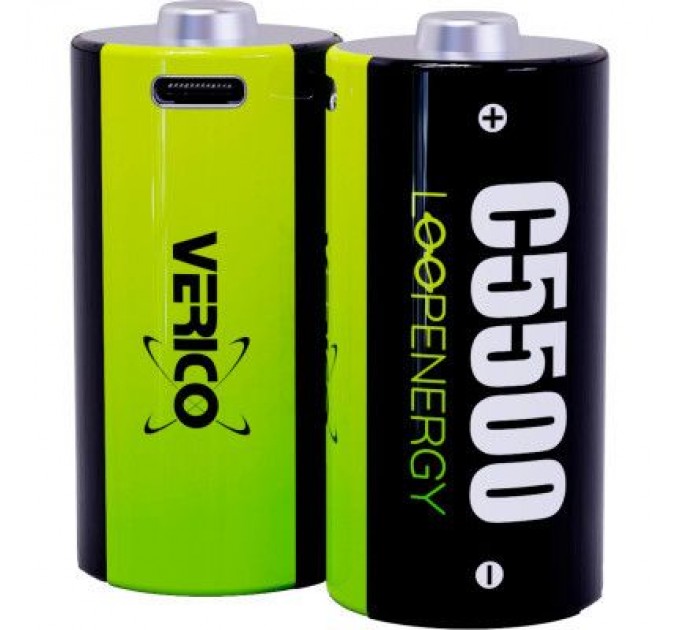 Verico Акумулятор Verico C/R14 USB Type-C 3700mAh 1.5V Li-ion * 2 (LoopEnergy) (1BTOV-A4N0A2-NN)