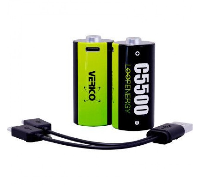 Verico Акумулятор Verico C/R14 USB Type-C 3700mAh 1.5V Li-ion * 2 (LoopEnergy) (1BTOV-A4N0A2-NN)