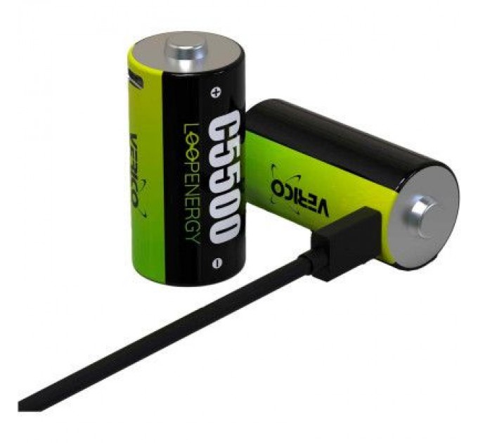 Verico Акумулятор Verico C/R14 USB Type-C 3700mAh 1.5V Li-ion * 2 (LoopEnergy) (1BTOV-A4N0A2-NN)