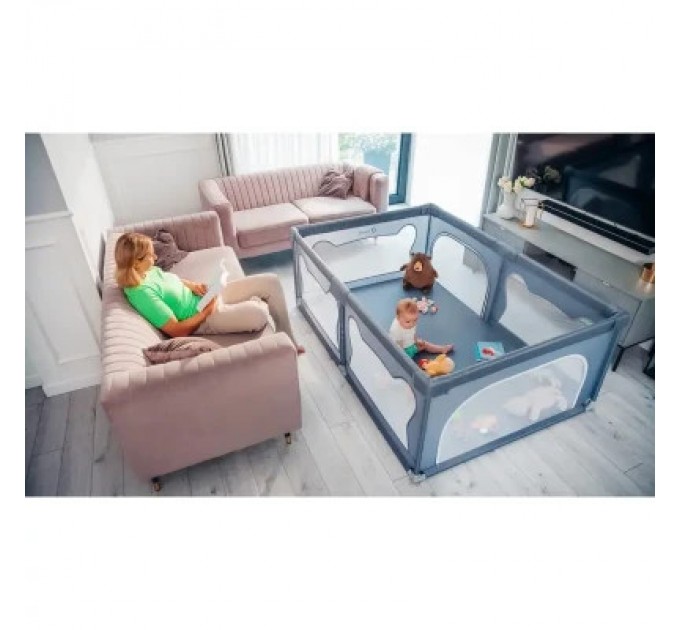 Lionelo Дитячий манеж Lionelo Willow Grey Concrete (LO-WILLOW GREY CONCRETE)