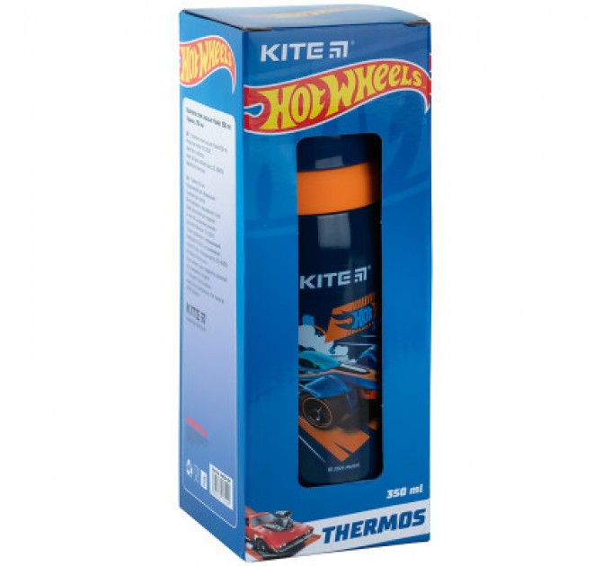 Kite Поїльник-непроливайка Kite Термос 350 мл, Hot Wheels (HW24-301)